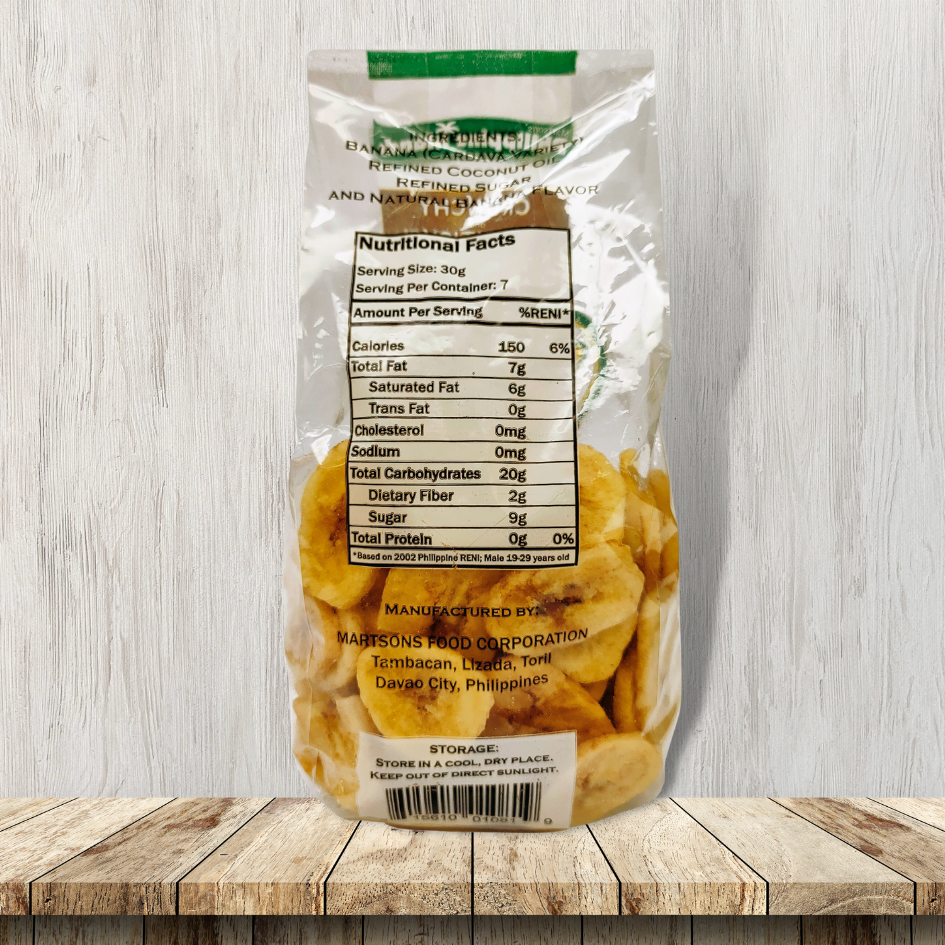 200g Banana Chips (Thin Cut)