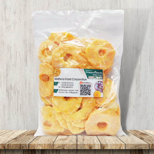 Dried Pineapple Rings 1kg (Packed in clear plastic bag)